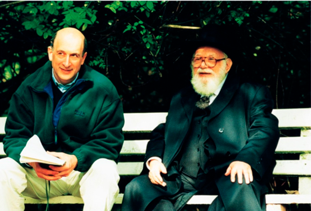 Author Warren Kozak with Rabbi Besser